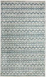 Dynamic Rugs HEIRLOOM 91004-144 Teal and Ivory